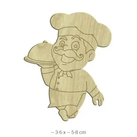 KD061 Dekoratif Aşçı Ahşap Boyanabilir Obje